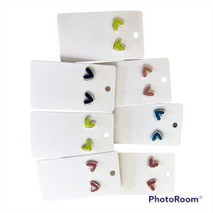 Heart shape studs for stud lovers (Available in all colors, DM for colors)